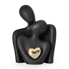 Couple Figurine Minimalist Ceramic Enamel Compact