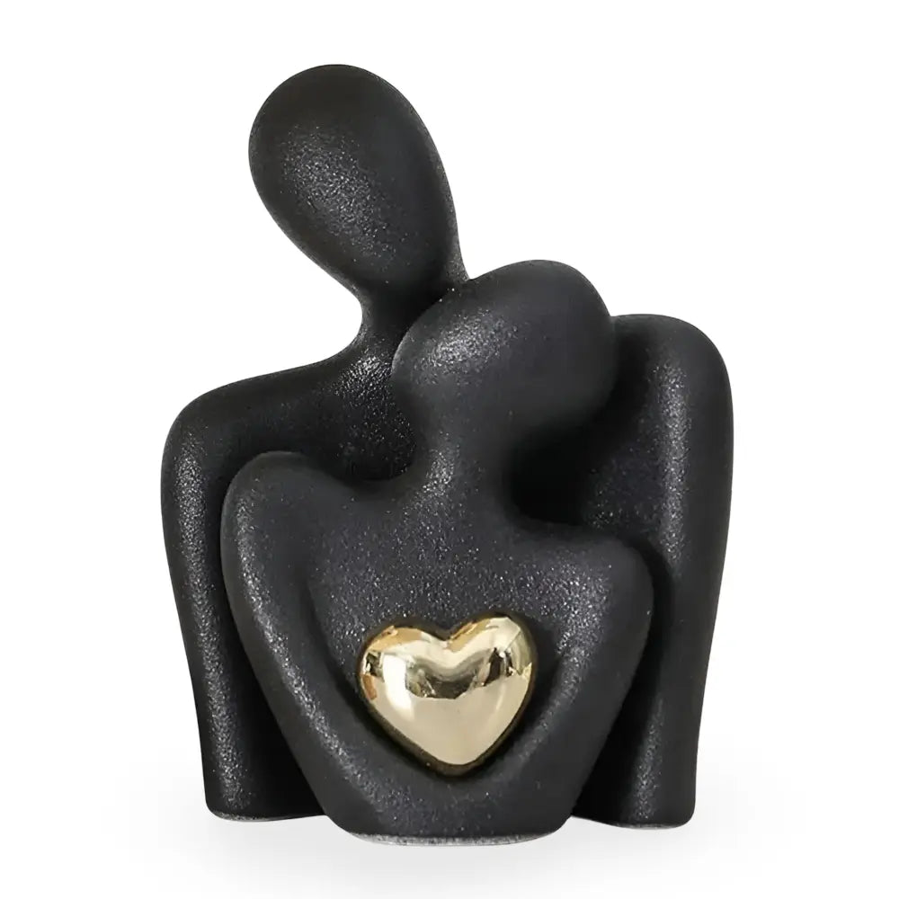 Couple Figurine Minimalist Ceramic Enamel Compact
