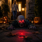 Crawling Zombie Figure Motion-Activated Glowing Eyes & Sound