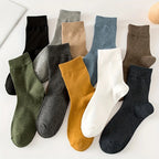 Crew Socks Cotton Blend Ribbed Cuffs Set of 10 Pairs