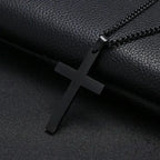 Cross Necklace Stainless Steel Pendant 23.62-Inch Chain