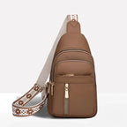 Crossbody Bag 5 Compartments Adjustable Strap Hidden Rear Pocket