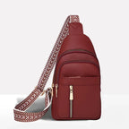 Crossbody Bag 5 Compartments Adjustable Strap Hidden Rear Pocket