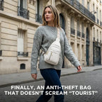 Crossbody Bag 5 Compartments Adjustable Strap Hidden Rear Pocket
