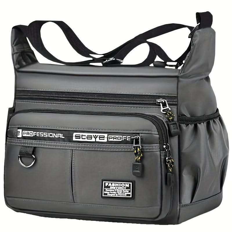 Crossbody Bag Durable Nylon Multiple Compartments & Adjustable Strap