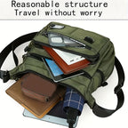 Crossbody Bag Durable Nylon Multiple Compartments & Adjustable Strap