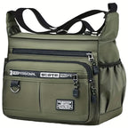 Crossbody Bag Durable Nylon Multiple Compartments & Adjustable Strap
