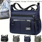Crossbody Bag Durable Nylon Multiple Compartments & Adjustable Strap