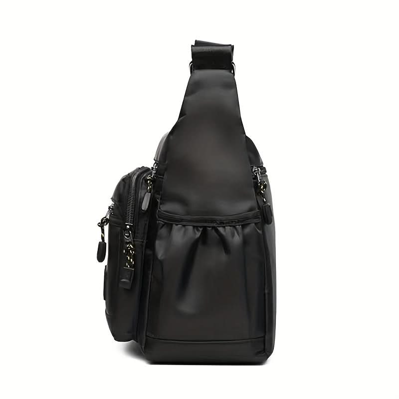 Crossbody Bag Durable Nylon Multiple Compartments & Adjustable Strap