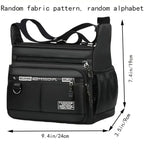 Crossbody Bag Durable Nylon Multiple Compartments & Adjustable Strap