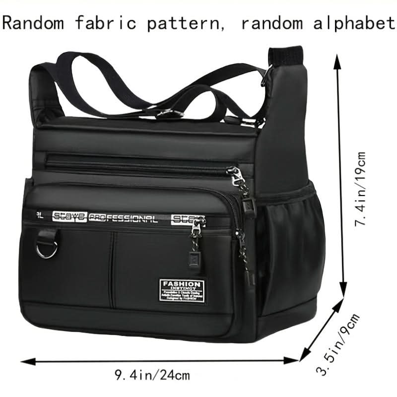Crossbody Bag Durable Nylon Multiple Compartments & Adjustable Strap
