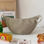 Crossbody Bag Half-Moon Adjustable Strap Multiple Compartments