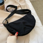 Crossbody Bag Half-Moon Adjustable Strap Multiple Compartments
