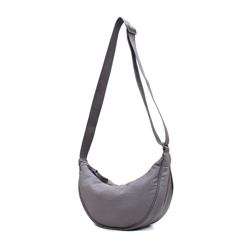 Crossbody Bag Half-Moon Adjustable Strap Multiple Compartments