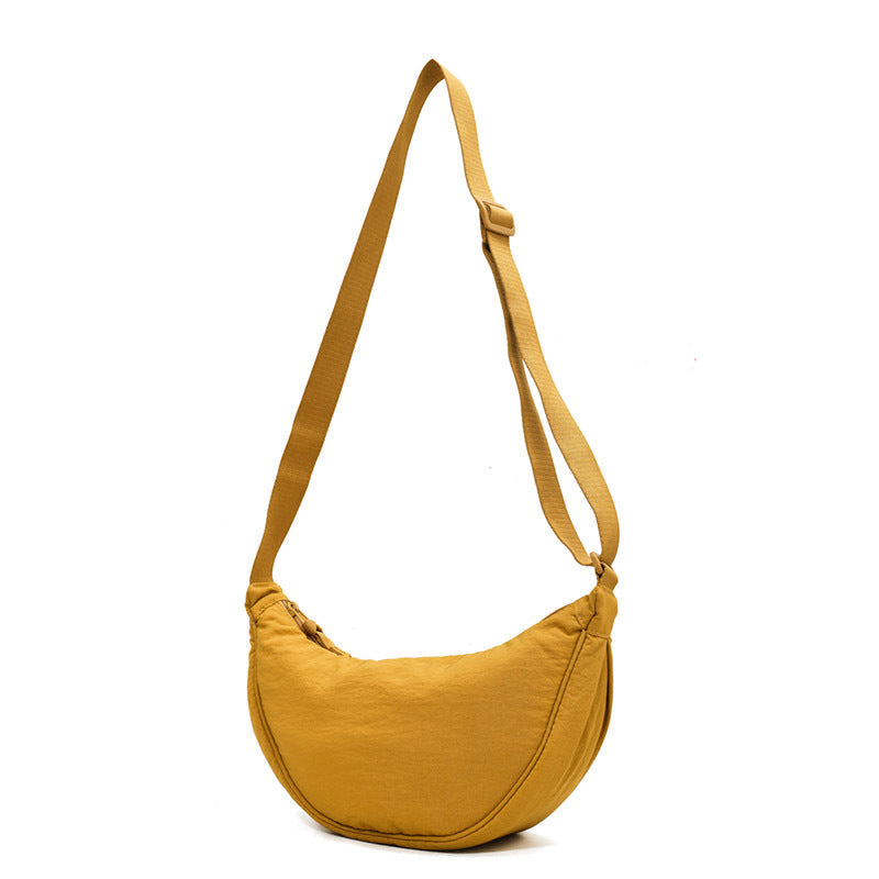 Crossbody Bag Half-Moon Adjustable Strap Multiple Compartments