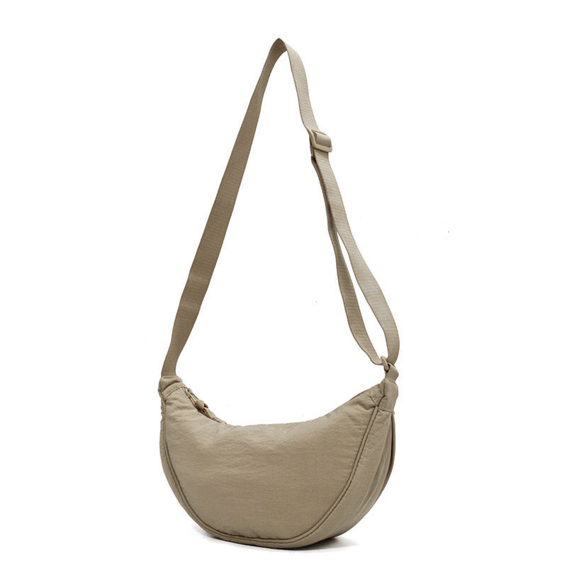 Crossbody Bag Half-Moon Adjustable Strap Multiple Compartments