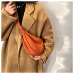 Crossbody Bag Half-Moon Adjustable Strap Multiple Compartments