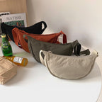 Crossbody Bag Half-Moon Adjustable Strap Multiple Compartments
