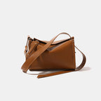 Crossbody Bag Leather Adjustable Strap Secure Zipper