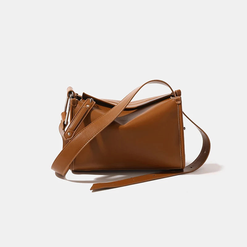 Crossbody Bag Leather Adjustable Strap Secure Zipper
