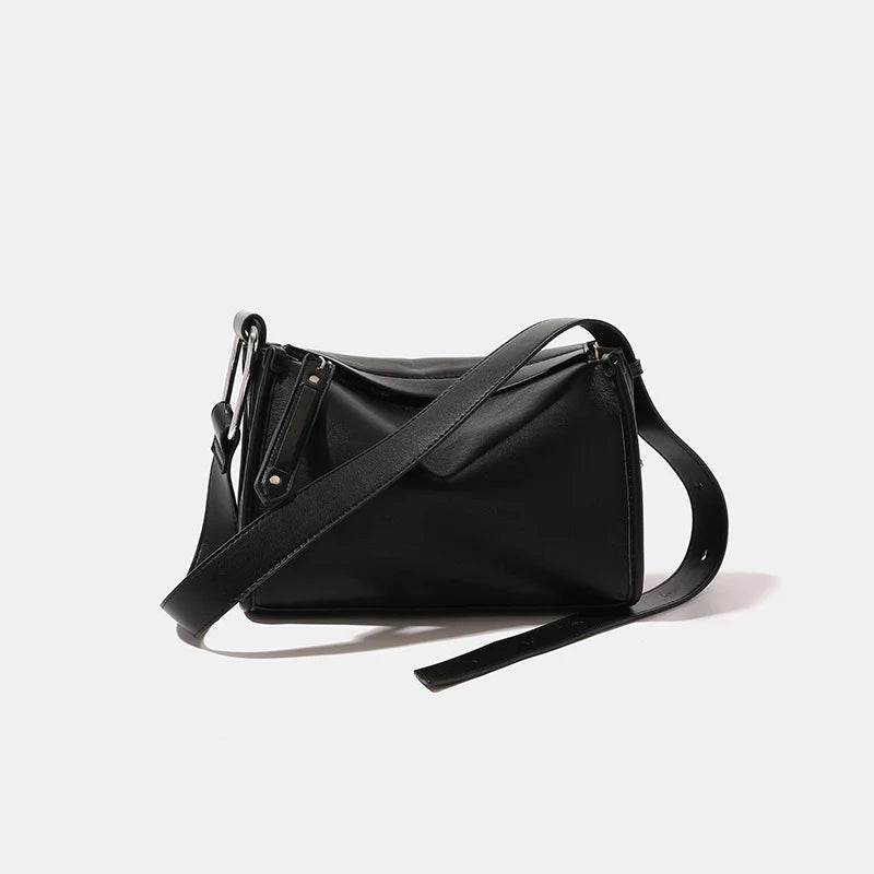 Crossbody Bag Leather Adjustable Strap Secure Zipper