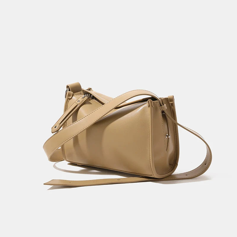 Crossbody Bag Leather Adjustable Strap Secure Zipper