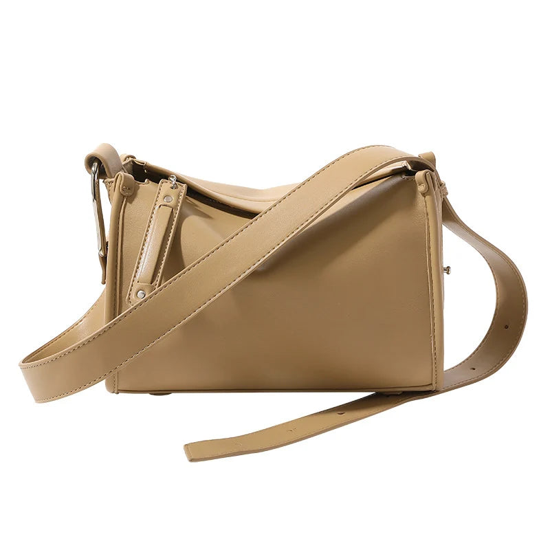 Crossbody Bag Leather Adjustable Strap Secure Zipper