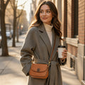 Crossbody Bag Soft Leather Magnetic Gold Clasp & Adjustable Strap