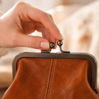Crossbody Bag Vintage Kiss-Lock Top Handle & Crossbody Strap