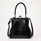 Crossbody Bag Vintage Kiss-Lock Top Handle & Crossbody Strap