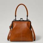 Crossbody Bag Vintage Kiss-Lock Top Handle & Crossbody Strap