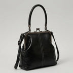 Crossbody Bag Vintage Kiss-Lock Top Handle & Crossbody Strap