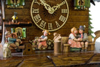 Cuckoo Clock Hand-Painted Wood Moving Figures & Swinging Pendulum