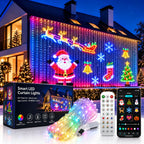 Curtain Lights RGB Color-Changing App-Controlled Music Sync
