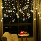 Curtain Lights Snowflake LED 8 Modes IP44 Splash-Resistant