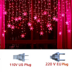 Curtain Lights Snowflake LED 8 Modes IP44 Splash-Resistant