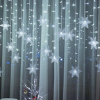 Curtain Lights Snowflake LED 8 Modes IP44 Splash-Resistant