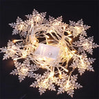 Curtain Lights Snowflake LED 8 Modes IP44 Splash-Resistant