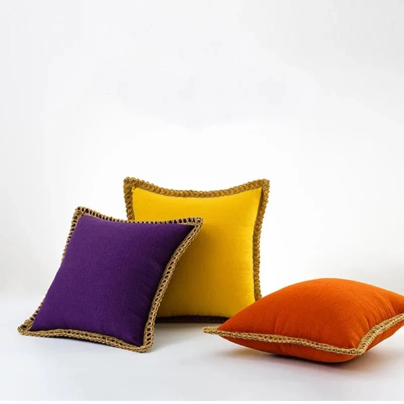 Cushion Cover French-Inspired Pattern Removable Washable