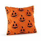 Cushion Cover Plush Microfiber Pumpkin 18x18 Machine Washable