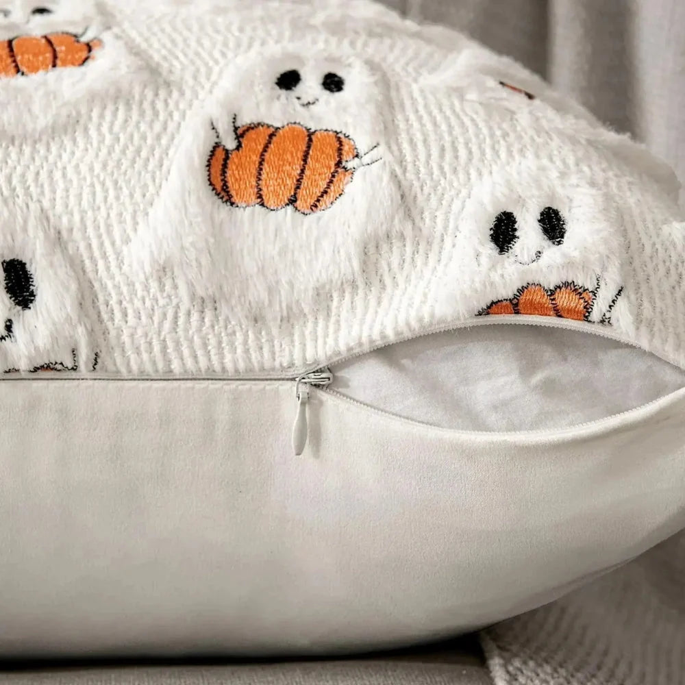 Cushion Cover Pumpkin Pattern Machine Washable 18 x 18 Inch