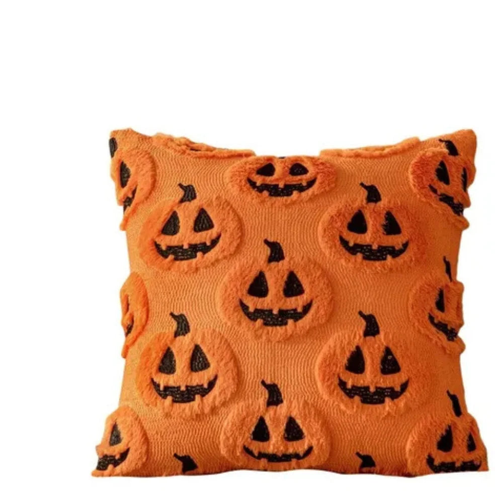 Cushion Cover Pumpkin Pattern Machine Washable 18 x 18 Inch