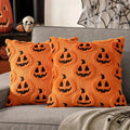 Cushion Cover Pumpkin Pattern Machine Washable 18 x 18 Inch