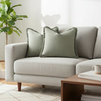Cushion Cover Set Cotton-Linen Blend Hidden Zipper Set of 2