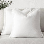 Cushion Cover Set Cotton-Linen Blend Hidden Zipper Set of 2