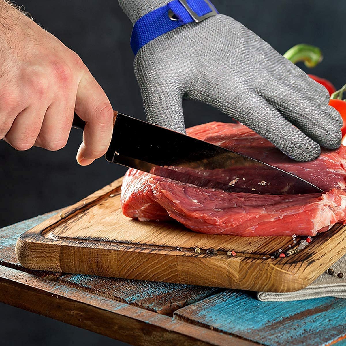 Cut-Resistant Glove 316L Stainless Steel ANSI A9