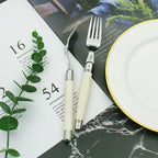 Cutlery Set 304 Stainless Steel Ivory Resin Handles