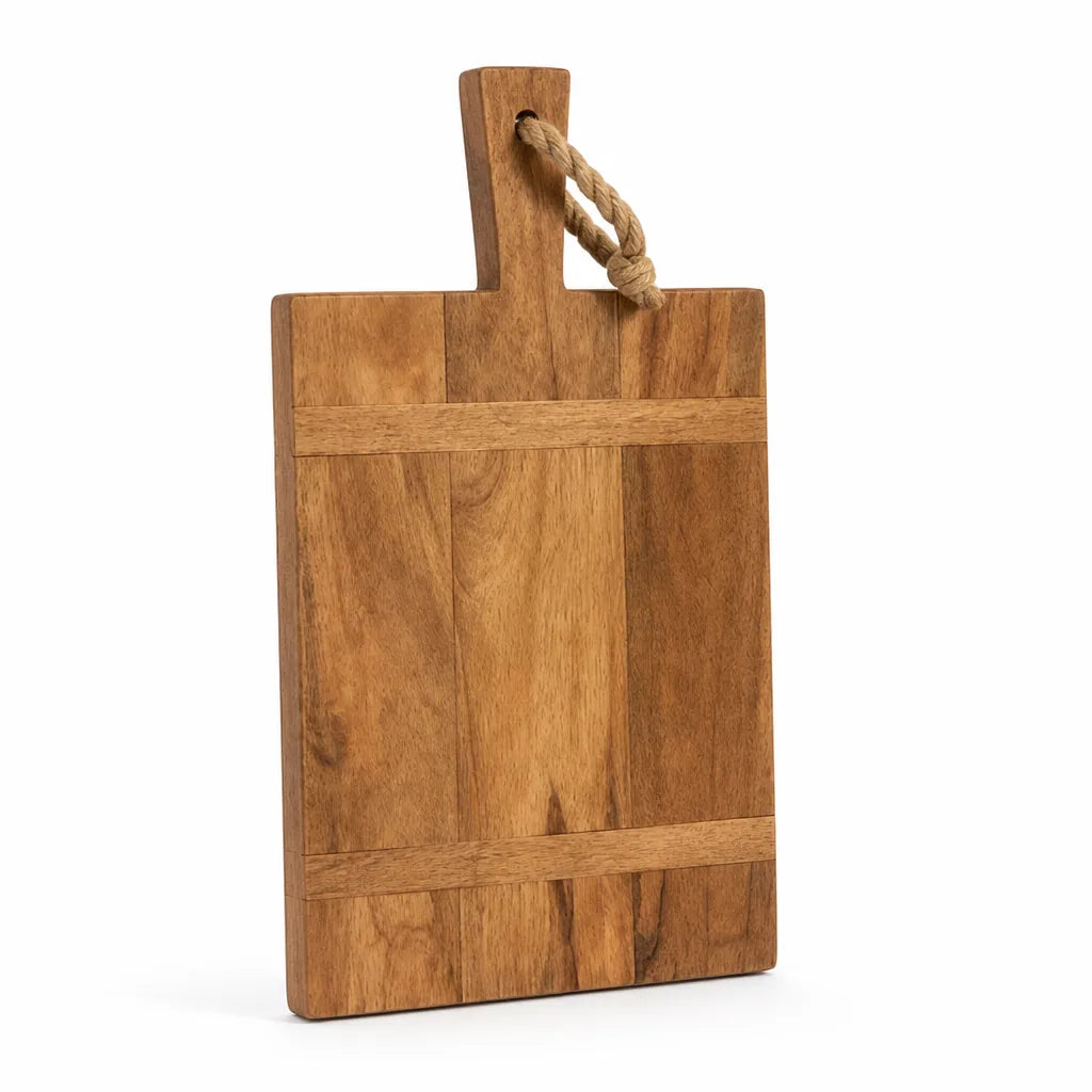 Cutting Board Mango Wood Rope Handle & Serving Tray