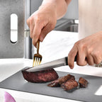 Cutting Board Set Four Double-Sided Space-Saving Holder