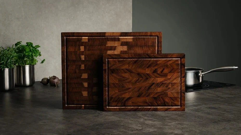 Cutting Board Solid Walnut Untreated Knife-Friendly Surface